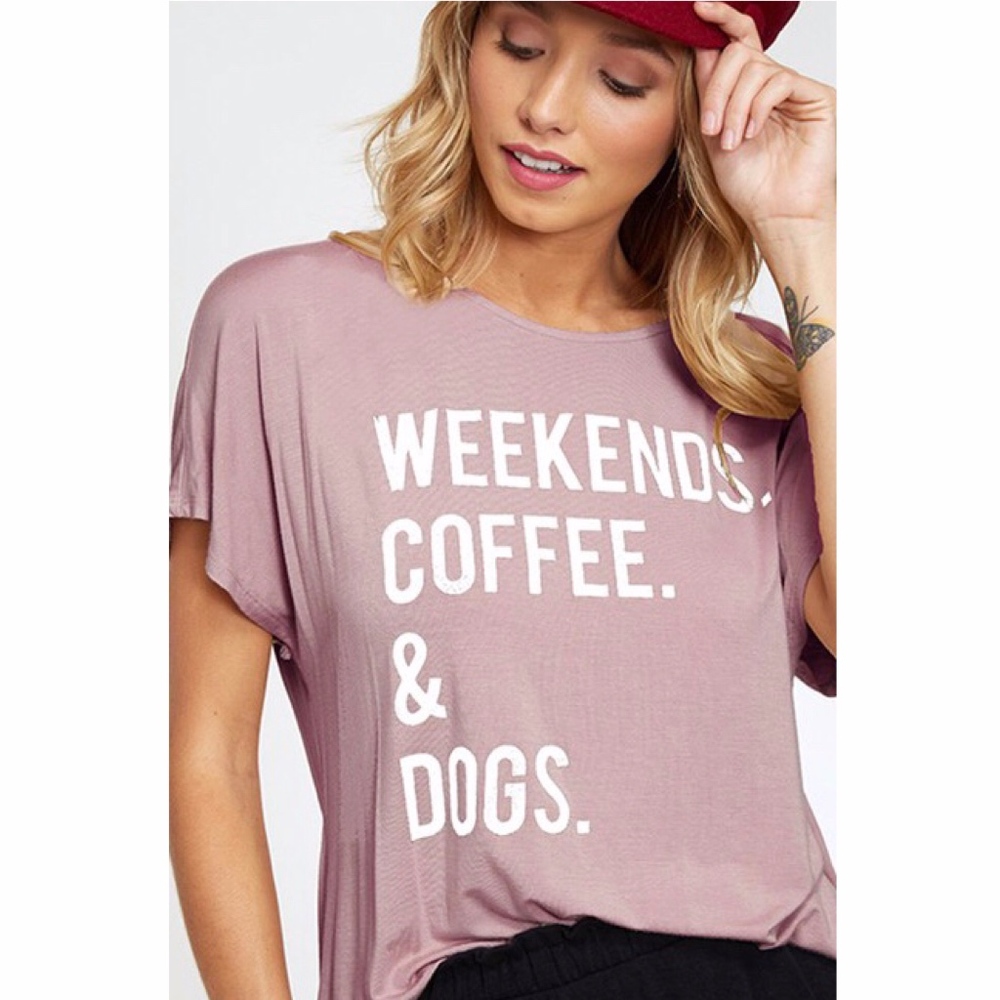 WEEKEND LOVERS Tee - MAUVE